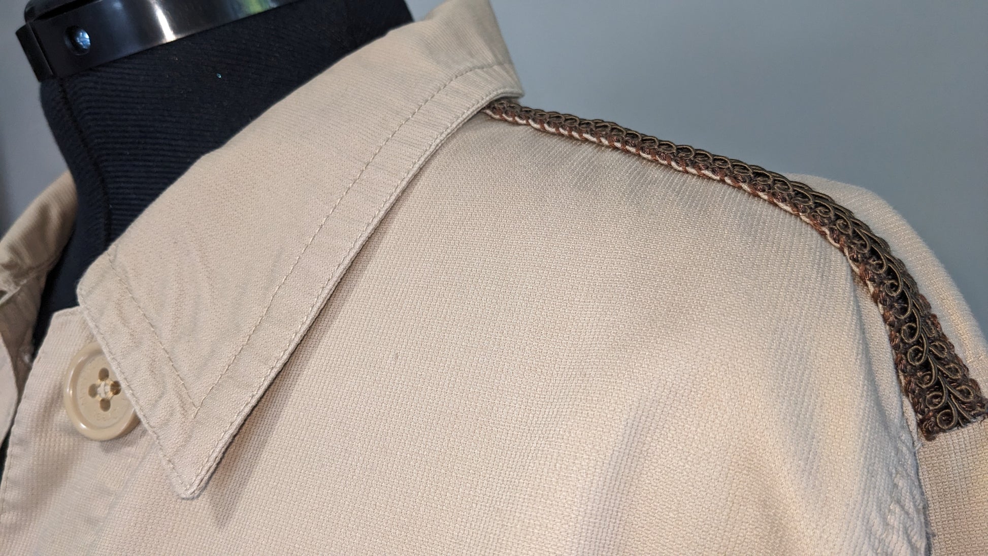 Cherry Blossom Tan Button Up Jacket