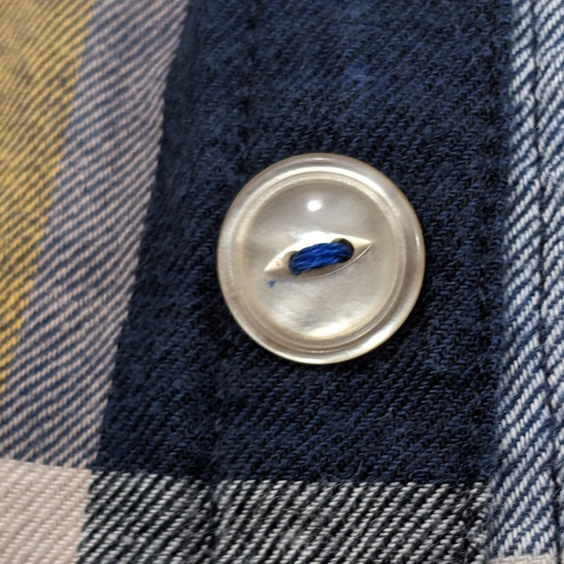 Sunflower button-up plaid shirt