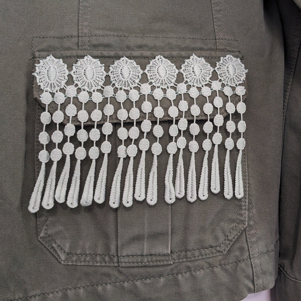 Green Jacket with lace detailing