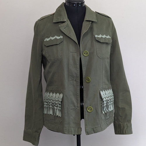 Green Jacket with lace detailing