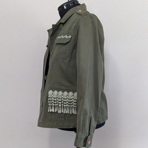 Green Jacket with lace detailing